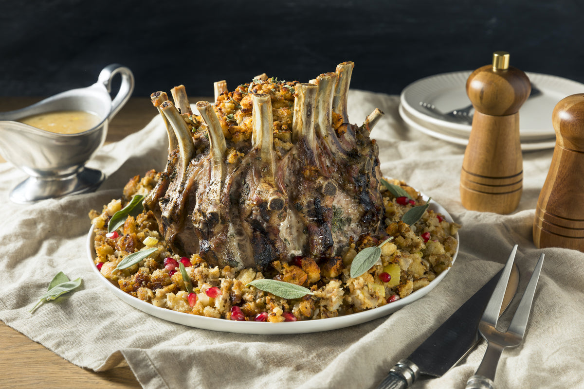 Christmastime Smoked Pork Crown Roast with a Sage Pan Gravy – American Made Grills