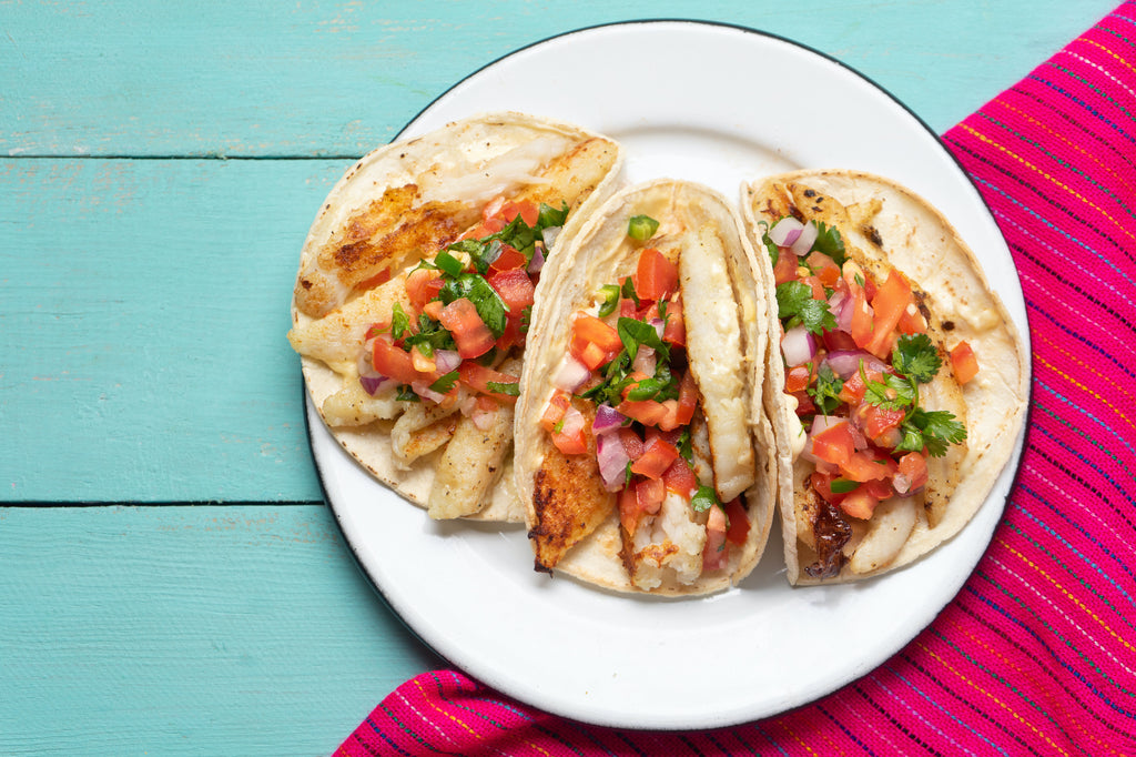 Grilled Fish Tacos with Strawberry Pineapple Salsa