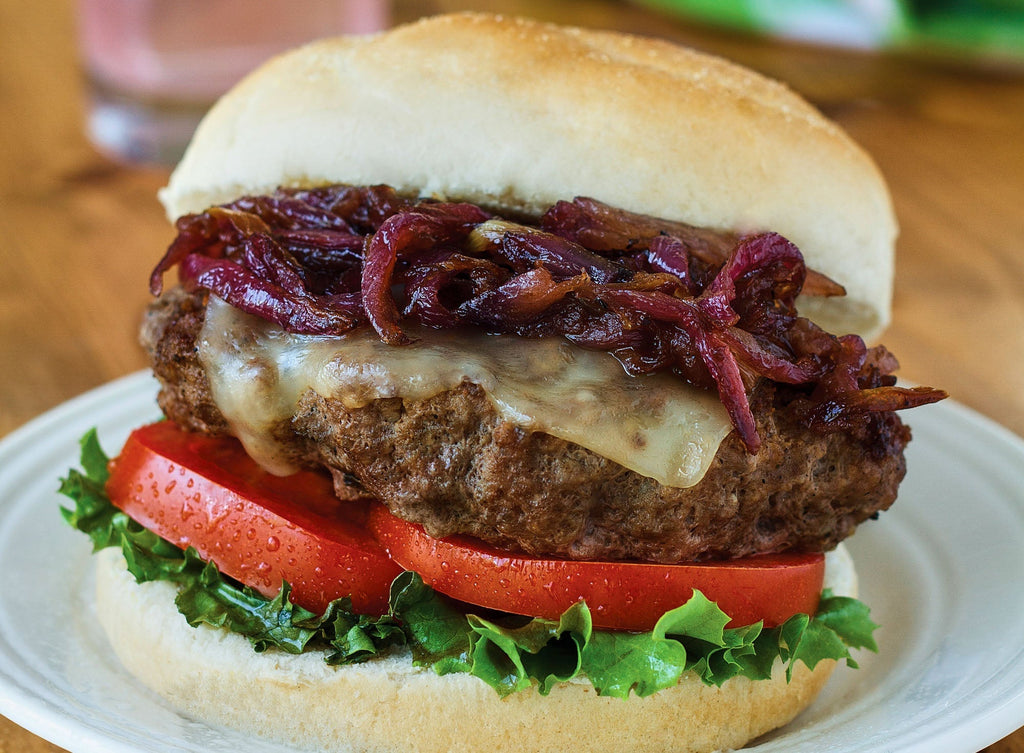 Barbecue Havarti Burgers and Sweet Potato Fries