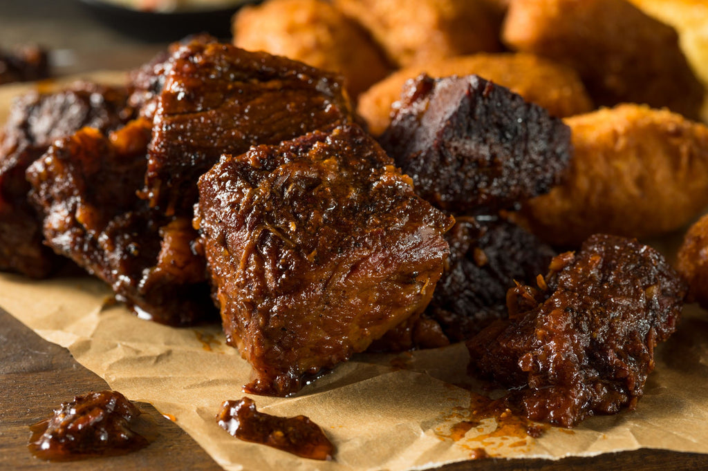 Beer-Braised Smoked Corned Beef Burnt Ends - St. Patrick's Day