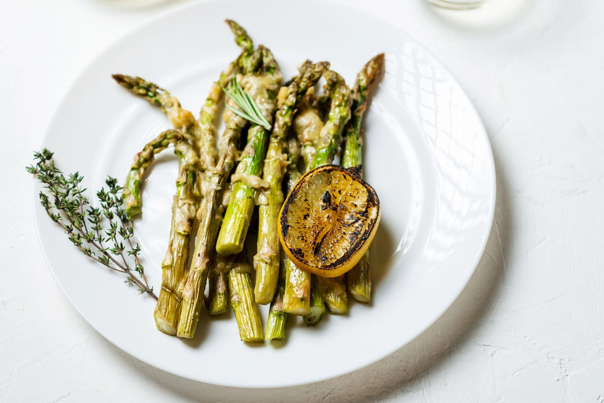 Grilled Asparagus and Spring Onions with Lemon Dressing – American Made ...