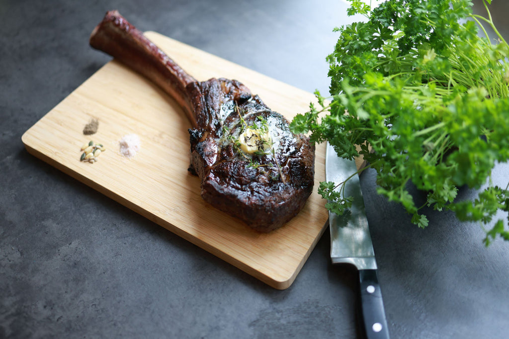 Grilled Ribeye with Cowboy Butter