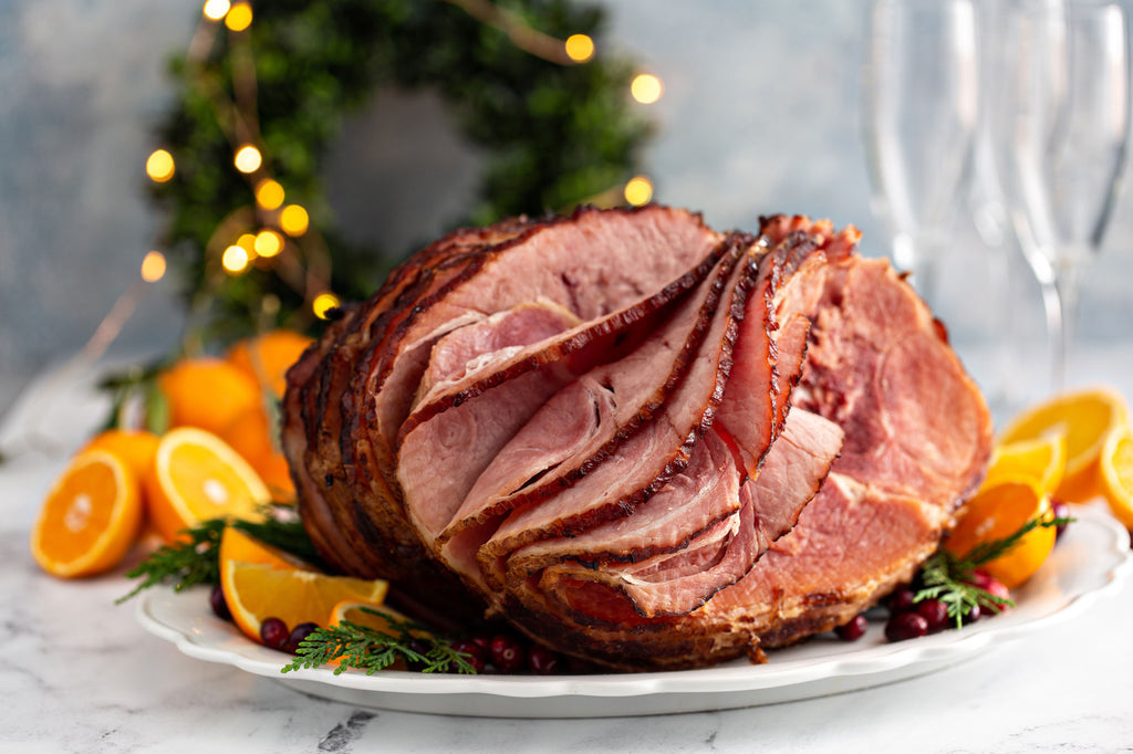 Holiday Honey Bourbon Glazed Ham