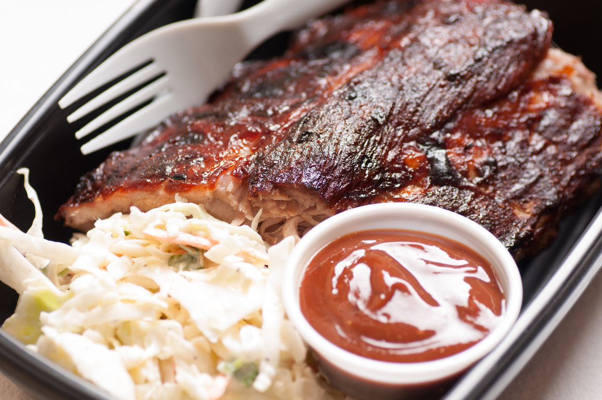 July 4th Glazed Pork Ribs with Horseradish Apple Slaw American Made