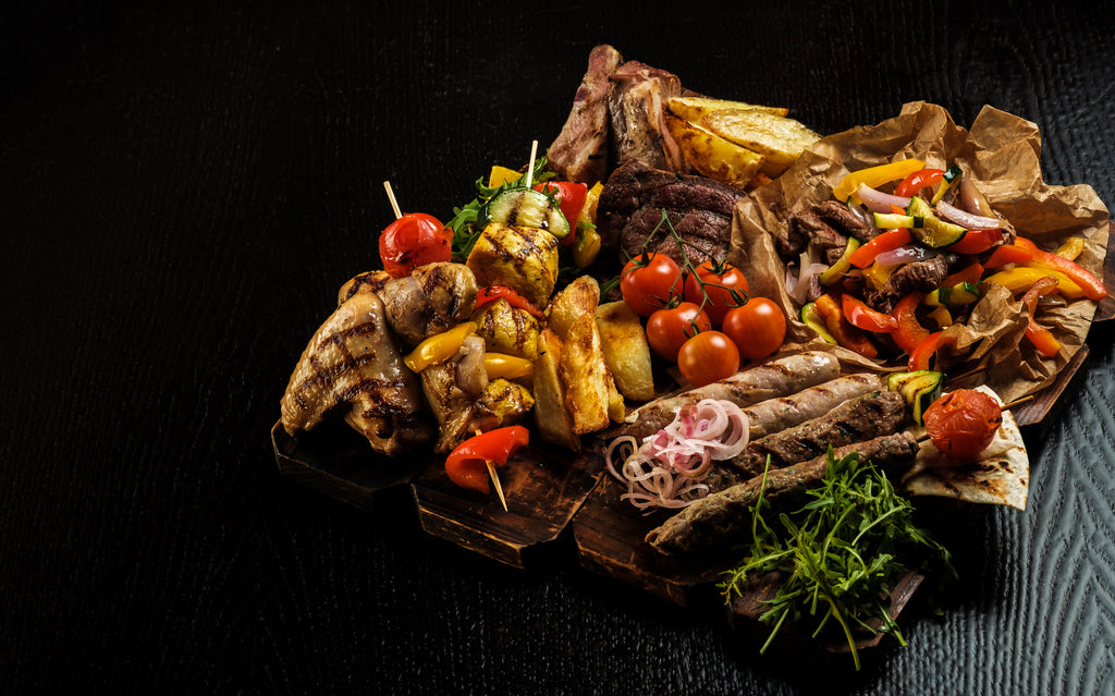 Mixed Grill with Roasted-Garlic-and-Pepper Salsa