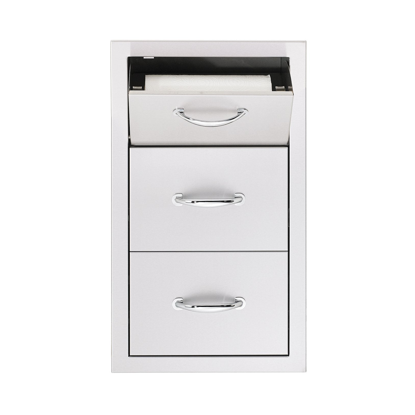 17 Vertical 2-Drawer & Paper Towel Holder Combo – American Made